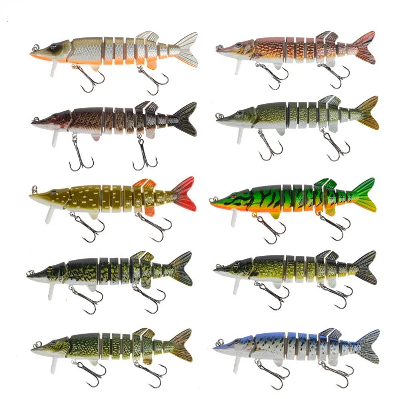 

9-Segment Dogfish Bait 13cm Sinking Wobbler Fishing Lure Artificial Hard Bait for Pike Crankbaits Fishing Tackle Lures Swimbait