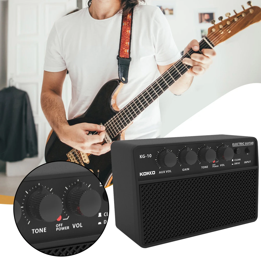 thumbnail image 2 of Rechargeable Guitar Amp 10 Watt Guitar Amp With Bluetooth - Portable Electric Guitar Amplifier For Practice & Performance Rechargeable Guitar Amplifier 2 of 12