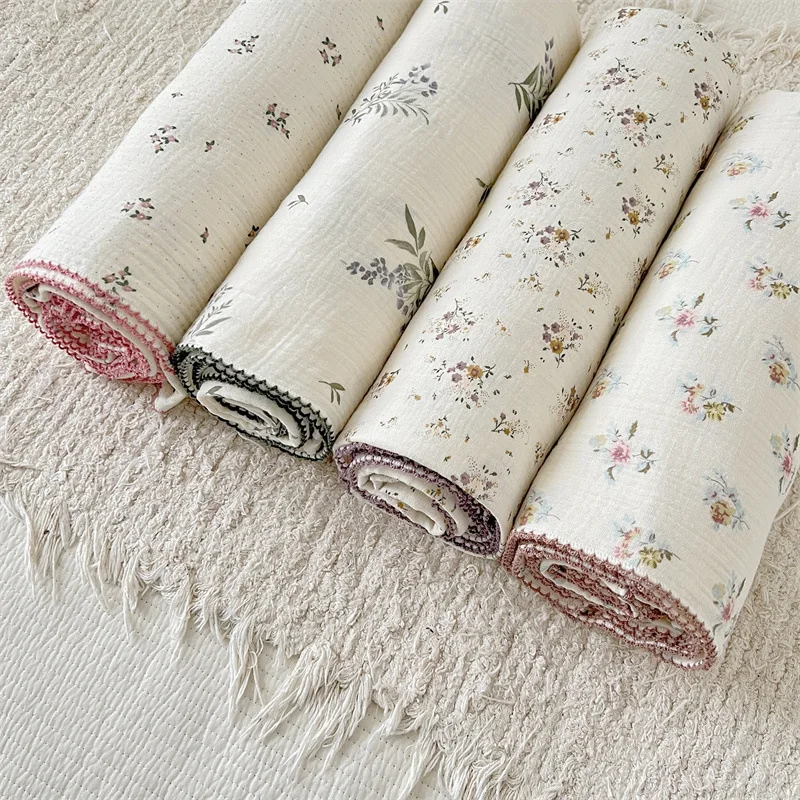 Cotton Muslin Baby Floral Blanket and Pillow Set Floral Toddler Blanket and Pillow Set with Reversible Design