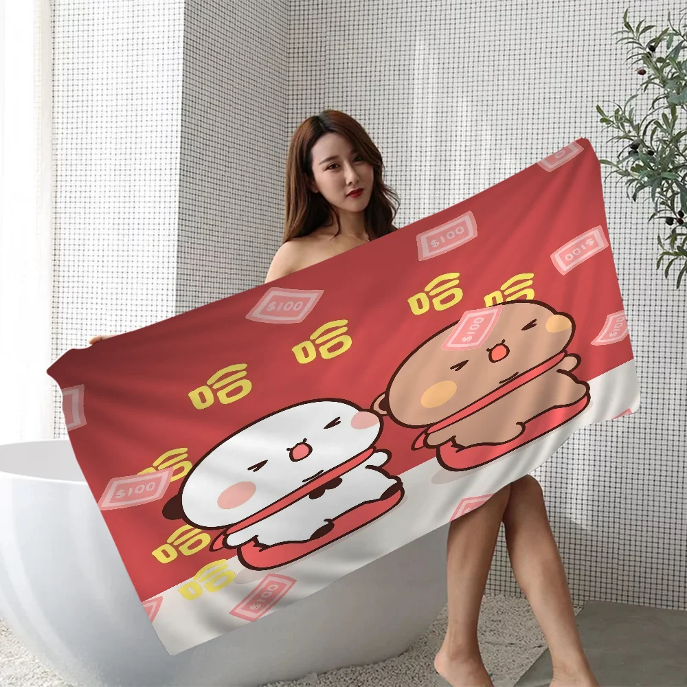 Cute DUDU BUBU Bath Towel Microfiber Soft Water Absorbing Breathable For Girl Kids Decorative Cartoon Beach Towel 4