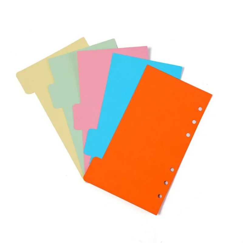 5Pcs/set A5 A6 Binder Index Dividers Index Page for Loose-leaf Notebook Scrapbook Diary Stationery School Office Supplies - 6