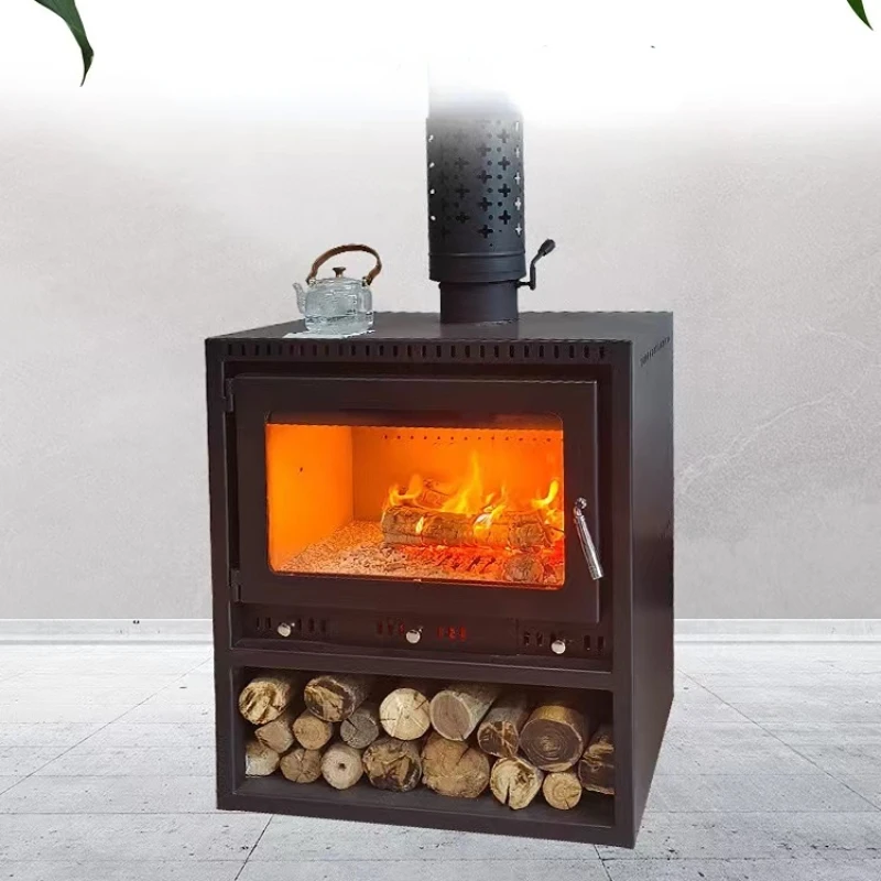 yj Retro European-Style Real Fire Fireplace Wood Fire Heating Stove Fire  Decoration Domestic Cast Iron