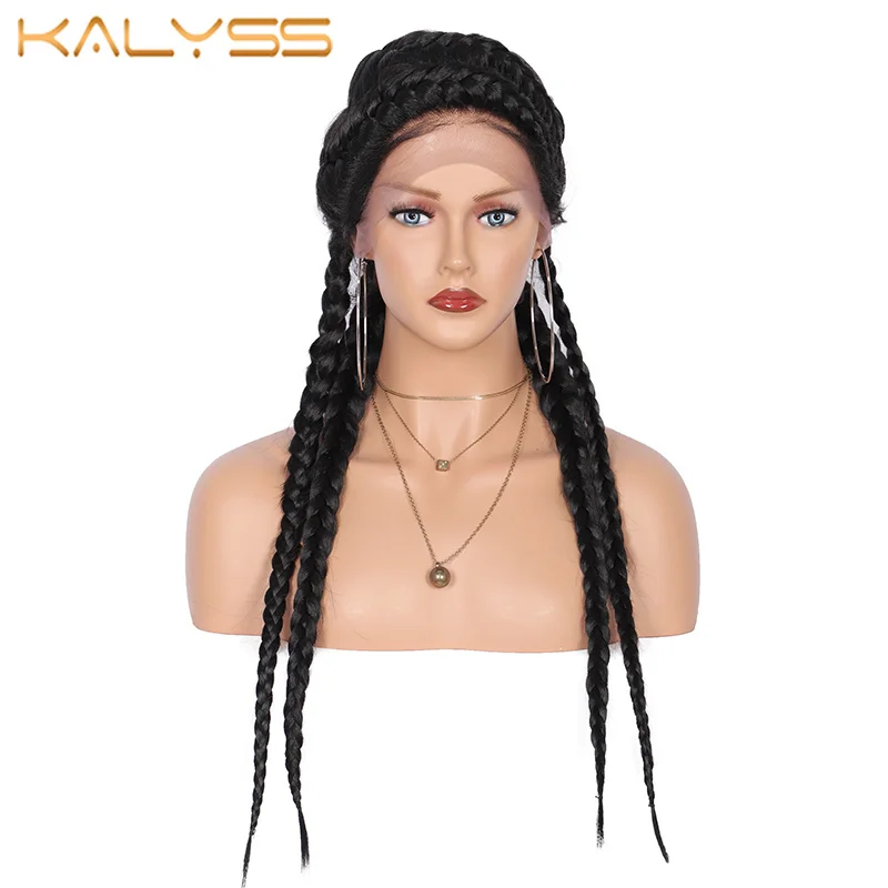 Kalyss Braided Wig Dutch Braid Wigs Synthetic Wigs Lace Braided