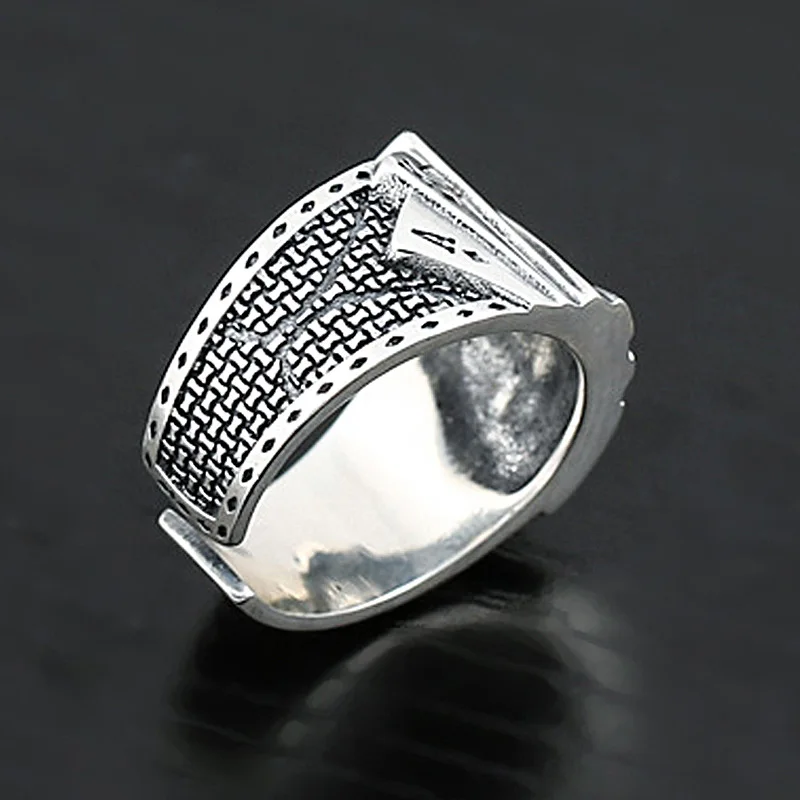 Vintage Punk Poker Card Zircon Ring Image 8