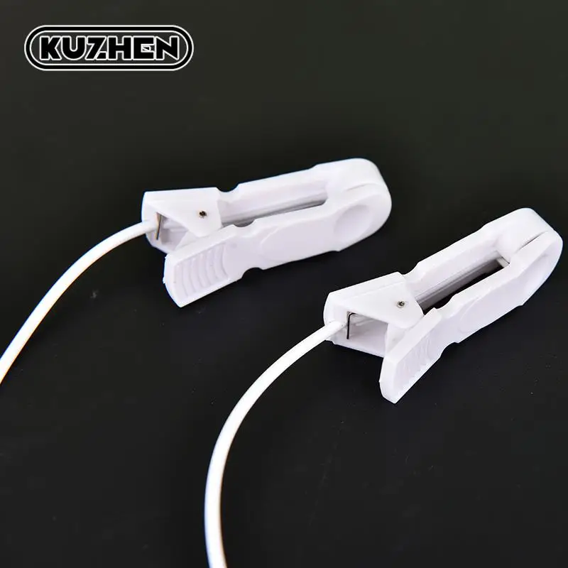 Ear Pain Relief Clip 2pcs 2.0mm tens electrode lead wire connecting cable