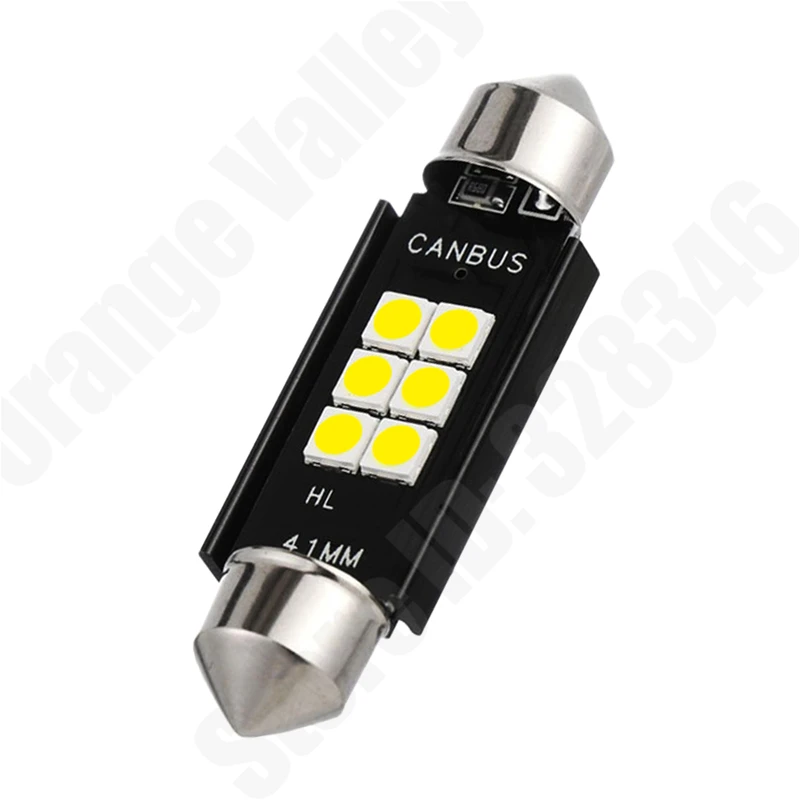 Festoon ڵ ׸  LED  , C5W, C10W, LED CANBUS, 31mm, 36mm, 39mm, 41 mm , 6 SMD, 3030, DC 12V, 10 