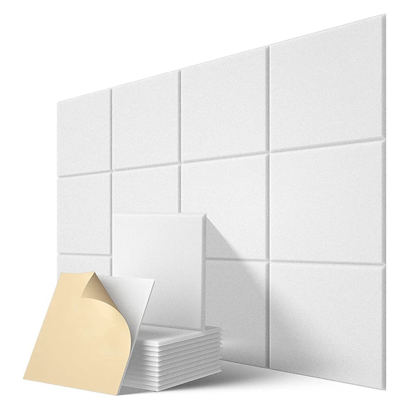 

96 шт./упаковка, самоклеящиеся акустические панели, 12X12X0,4 дюймов
