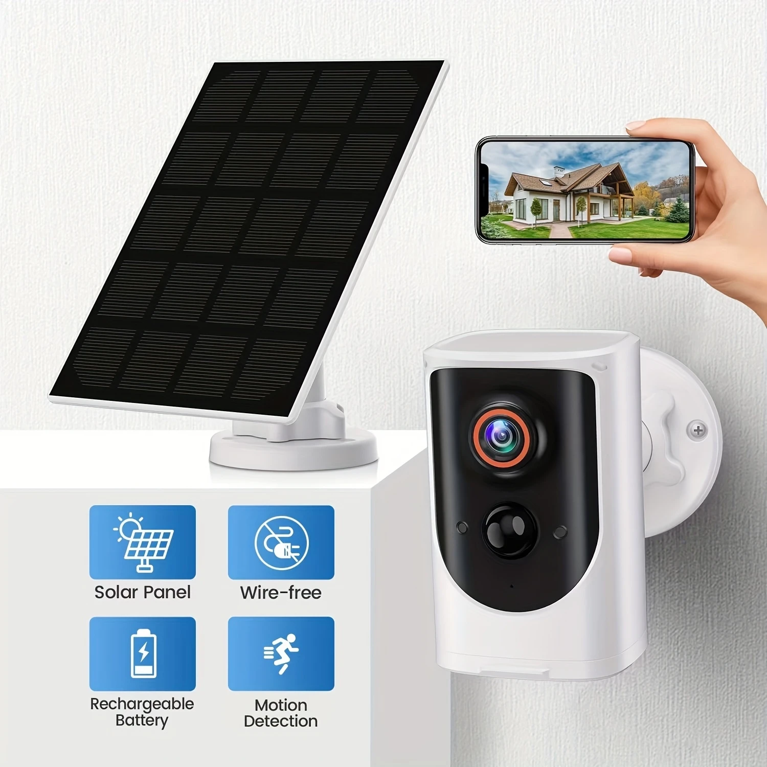 

Беспроводная IP-камера видеонаблюдения HD 1080P с солнечной батареей и Wi-Fi