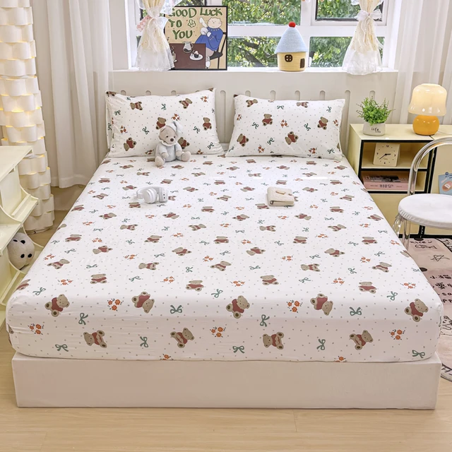 Drap-housse imprimé en microfibre pré-lavage ultra doux avec taies d'oreiller – Protecteur de matelas, hypoallergénique, facile d'entretien 5