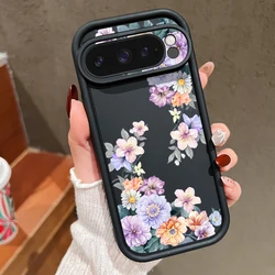 Pink Floral Shockproof Phone Case - Soft TPU Protector Cover - Google Pixel10 ProXL (A743 Black)