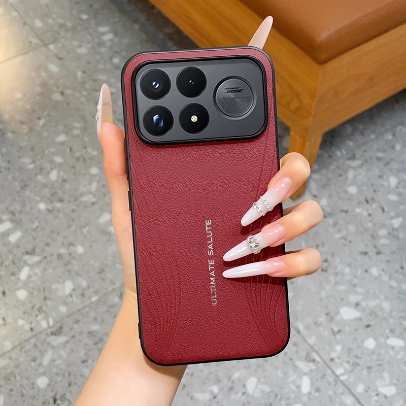 Luxury-Style Phone Case with Delicate Faux Leather and Streamlined Pattern Design