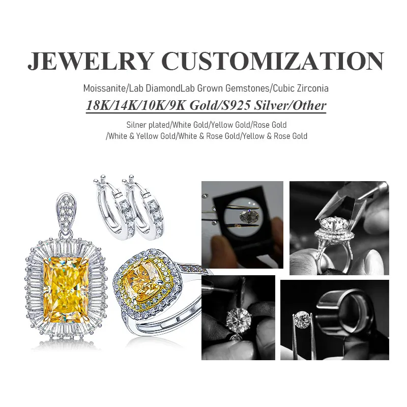 Moissanite Diamond Radiant Shape Brilliant Cut VVS1