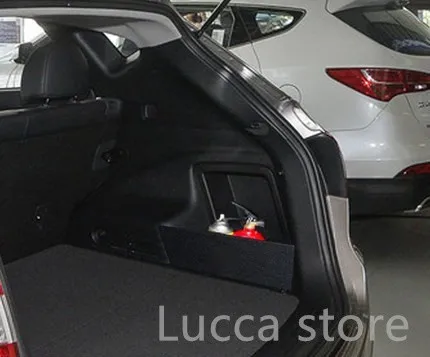 

Для Hyundai ix35 2010-2017 автомобильные аксессуары фланелевый Автомобильный багажник боковой органайзер для хранения доска перегородка перегородки пластина доска