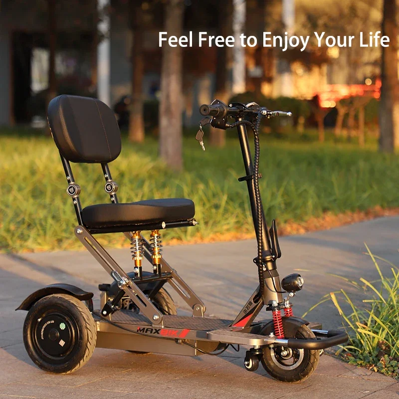 Long Distance Travel 3 Wheel Mobility Scooter Portable Lightweight Mobility Scooter For Eldely