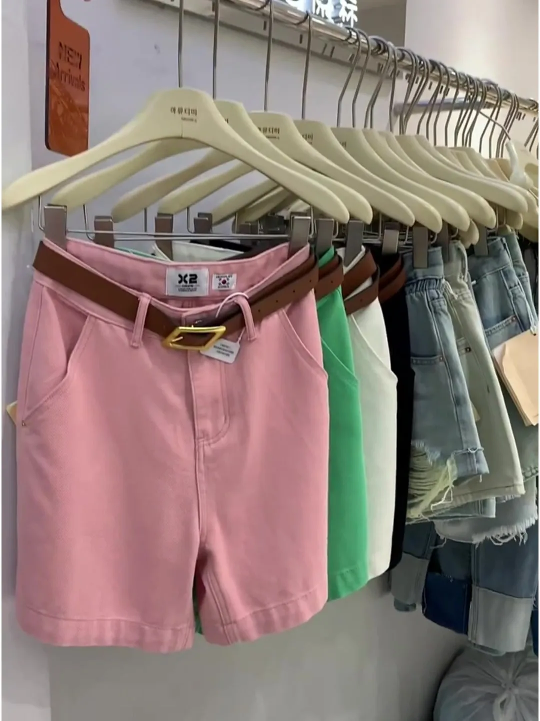 Pitaya Color High Waist Denim Shorts for Women New Summer All-match Loose Casual Jeans Wide Leg Knee-length Pants M-4XL