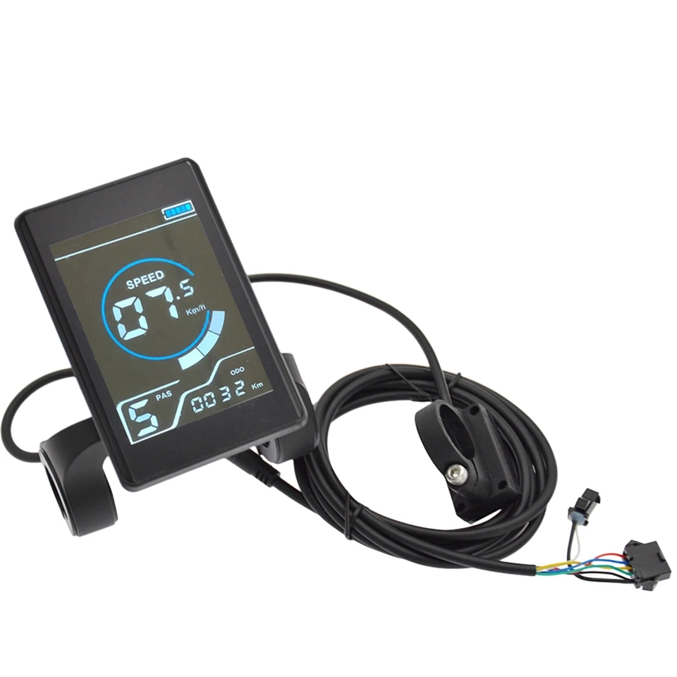 Elektrische Fietsdisplay Multifunctionele LCD-Display Meter Groot Scherm M6C LCD Scooter Display Bedieningspaneel Snelheidsmeter Kilometerteller Met Waterdichte Connector voor