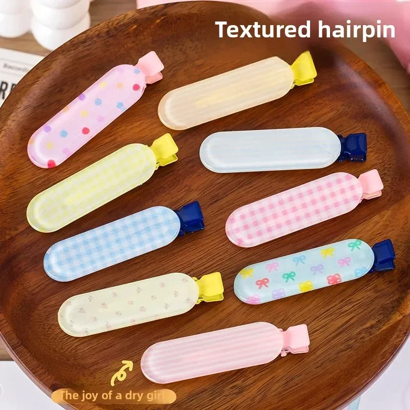 Textured Hair Clip Set - BB Clip Three Pack Forehead Girl Heart Side Fringe Hairpin Professional Salon Partition