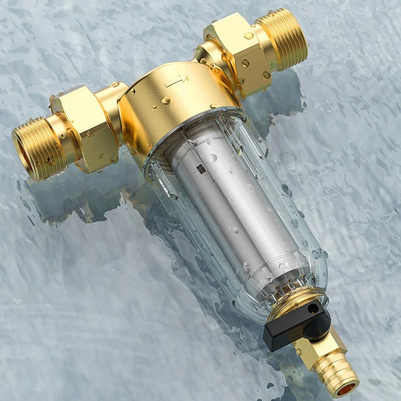 1pc 1/2"3/4" Full Copper Prefilter Water Heater Washing Machine Pre-Filter 316 Stainless Steel Filter Water Purifier Accessories