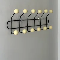 Vintage Wall Hook Korean Style Cream Color Metal Clothes Hat Holder Rack Bathroom Organizer Home Kids Room Nursery Decoration 2