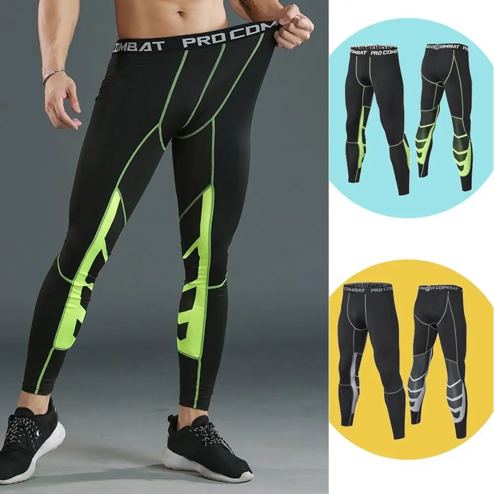 

Men's Tight Trousers Milk Silk Compression Base Layer Sports Pants Leggings For Running Basketball Stretch Sweatpants T4R0