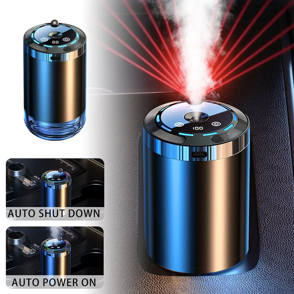 Car Fragrance Humidifier 5 Modes Scent Air Car Odor Eliminator Long Lasting Universal Car Diffuser With Digital Display 2