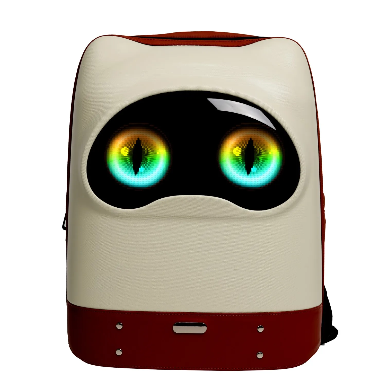 LOY LED Screen Eyes Backpack Cellphone App Control School Bag Comfortable Carry Knapsack Waterproof Dustproof for Cyclist 1