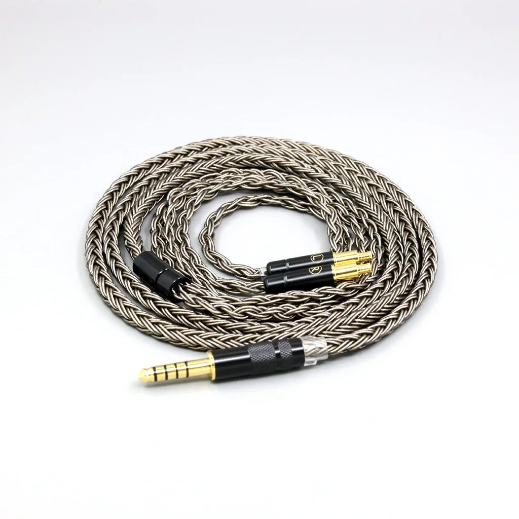 16 Core Earphone Cable Grey Silver plated For ATH-L5000 ATH-AWKT Audio Technica ATH-ADX5000 ATH-MSR7b 770H 990H A2DC Headphone