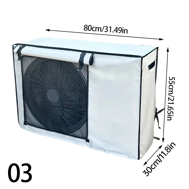 1pc Outdoor Klimaanlage Abdeckung Oxford Wasserdichte Sonnencreme Klimaanlage Haupt Einheit Schutzhülle Staub Abdeckungen Regendicht Fall – Detail 3