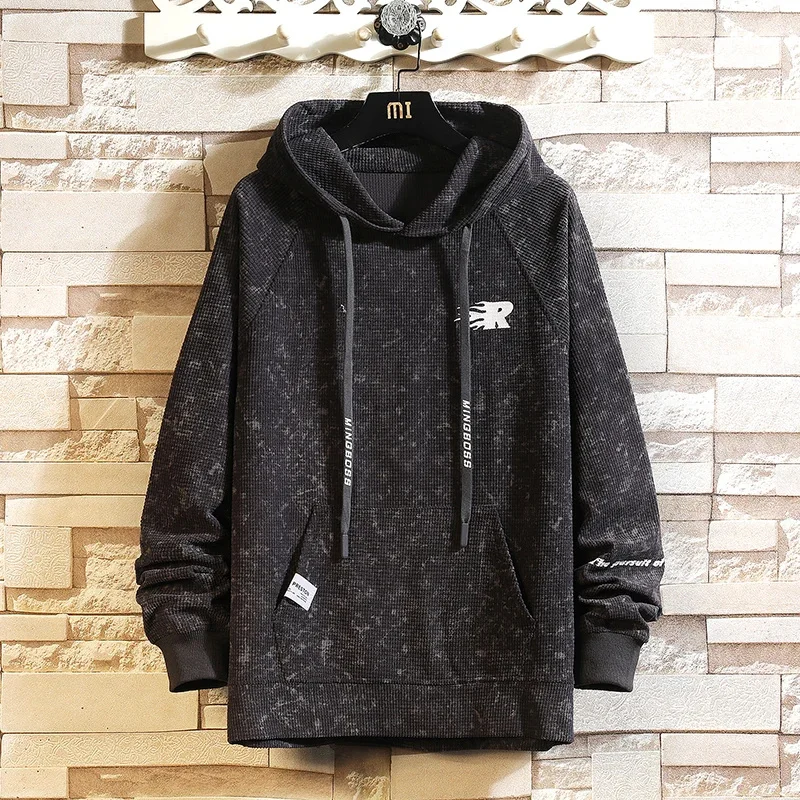 

Fashion Punk Hoodies Sweatshirt Black Blue Casual Men's Hip Hop Streetwear For 2023 Spring Autumn Clothes OverSize 8XL 6XL 7XL