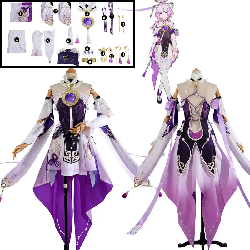 

Game Honkai Star Rail Fu Xuan Cosplay Costume Dress Top Women Girls Fancy Role Outfits Halloween Carnival Disguise Roleplay Suit
