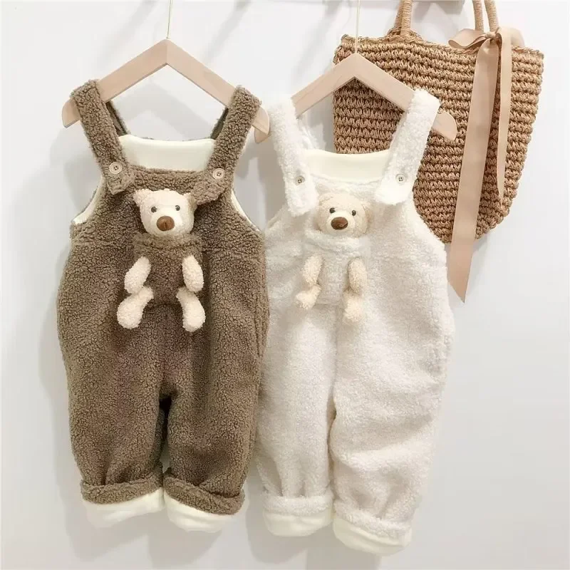 

Winter Jumpsuit Pants for Children Girls Pants for Kids Warm Fashion Clothes Cute CartoonTrousers Autumn Baby Overalls New