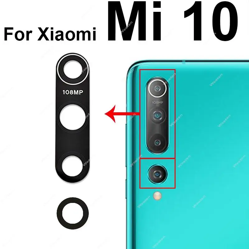 Back Camera Glass For Xiaomi Mi 10 10T 11 11T Pro Mi 10 11 Lite Youth 5G Ultra Rear Back Camera Glass Lens with Adhesive Sticker Parts