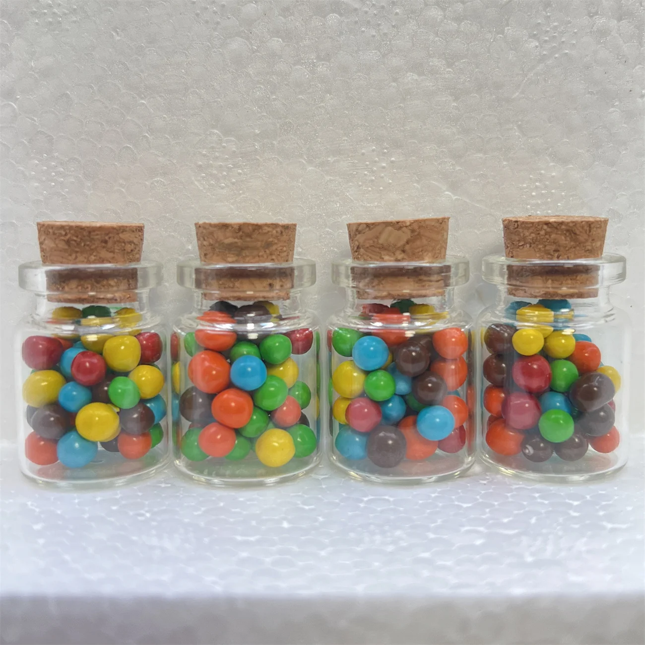 Wholesale 50/105 pcs/lot Decorative Small Glass Bottles  5ml Glass tube Cork Stopper Crafts Jars Mini  Bottles Wishing Gift 3