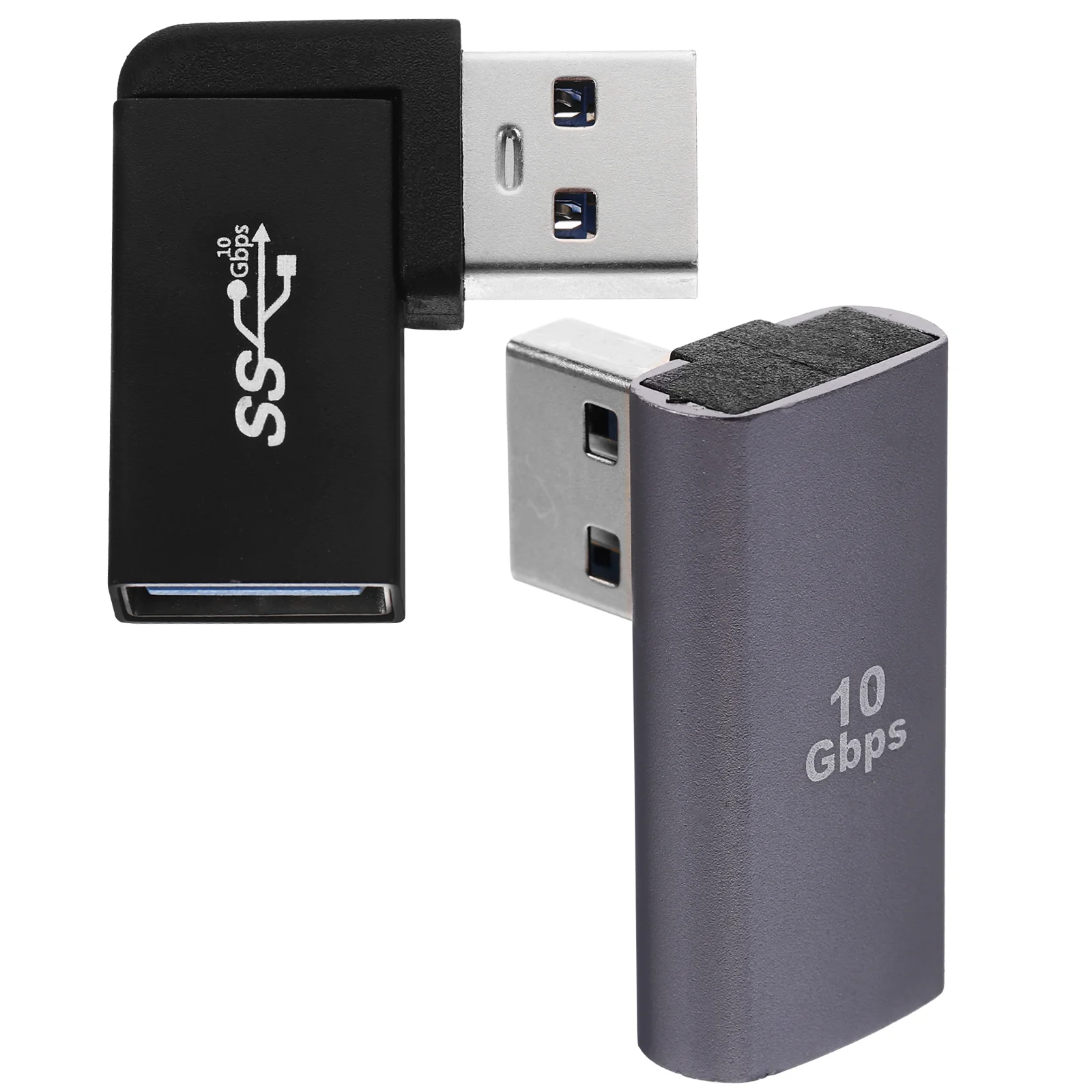 

2 Pcs USB Adapter to 90 Degree Angled Plug Laptop Accessories Right Three-dimensional Male Female
