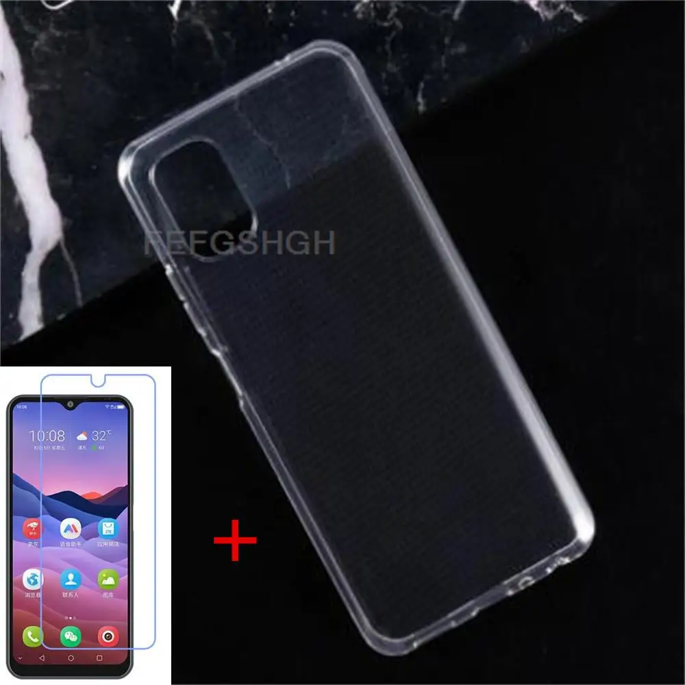 Anti-knock TPU phone case for ZTE Blade V Smart 8010 silicone cover bumper tempered glass