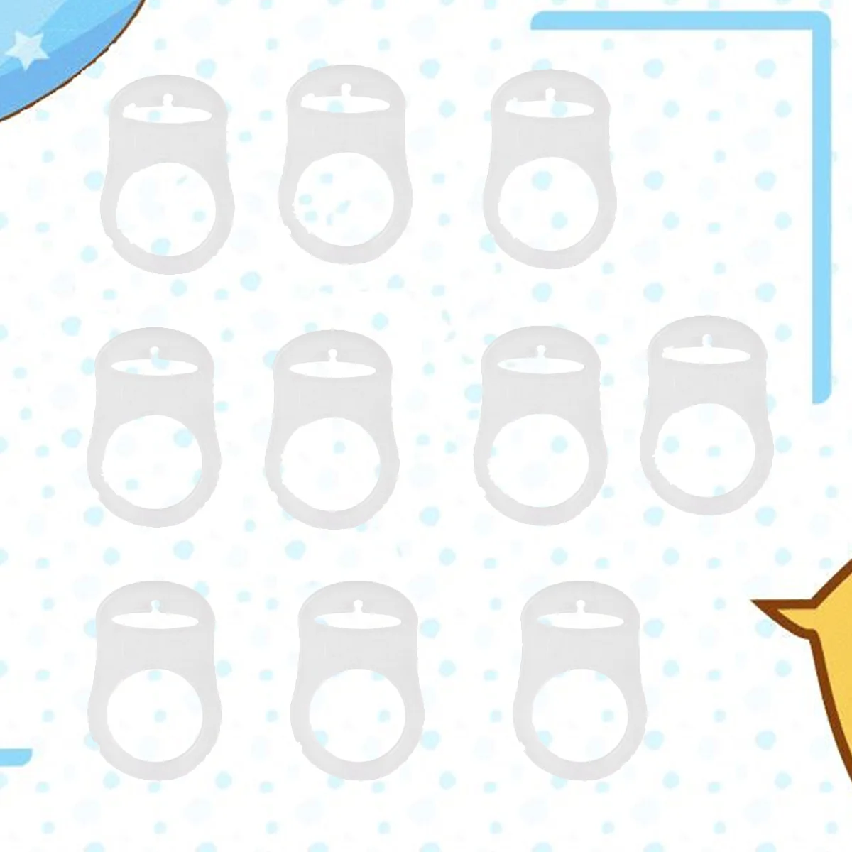 

10 Pcs Baby Pacifier Clip Baby Holder Food Grade Molar Clips Adapter Silicone Infant