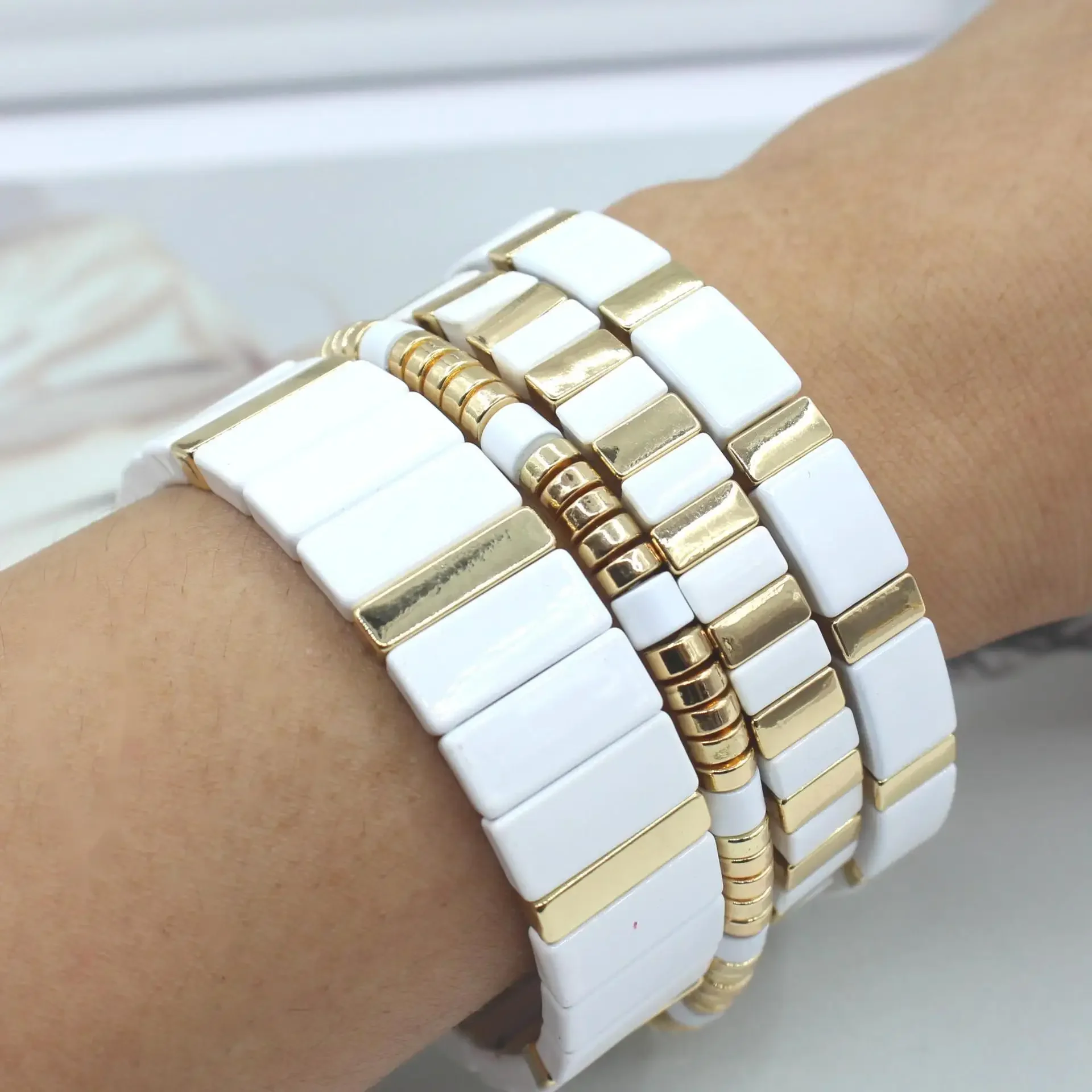 Bracelet Jewelry Bohemian Enamel White Women's Bracelet