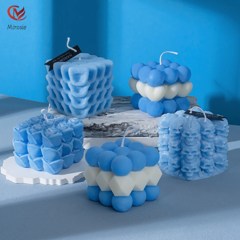 

Mirosie Square Cube Candle Silicone Mold DIY Aromatherapy Plaster Diffuser Stone Decorative Ornaments Candle Molds Soap Mold