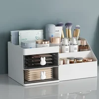 Large Capacity Cosmetic Storage Box Makeup Drawer Organizer Skincare Makeup Stationery Storage Box for Dressing Table Desktop 1