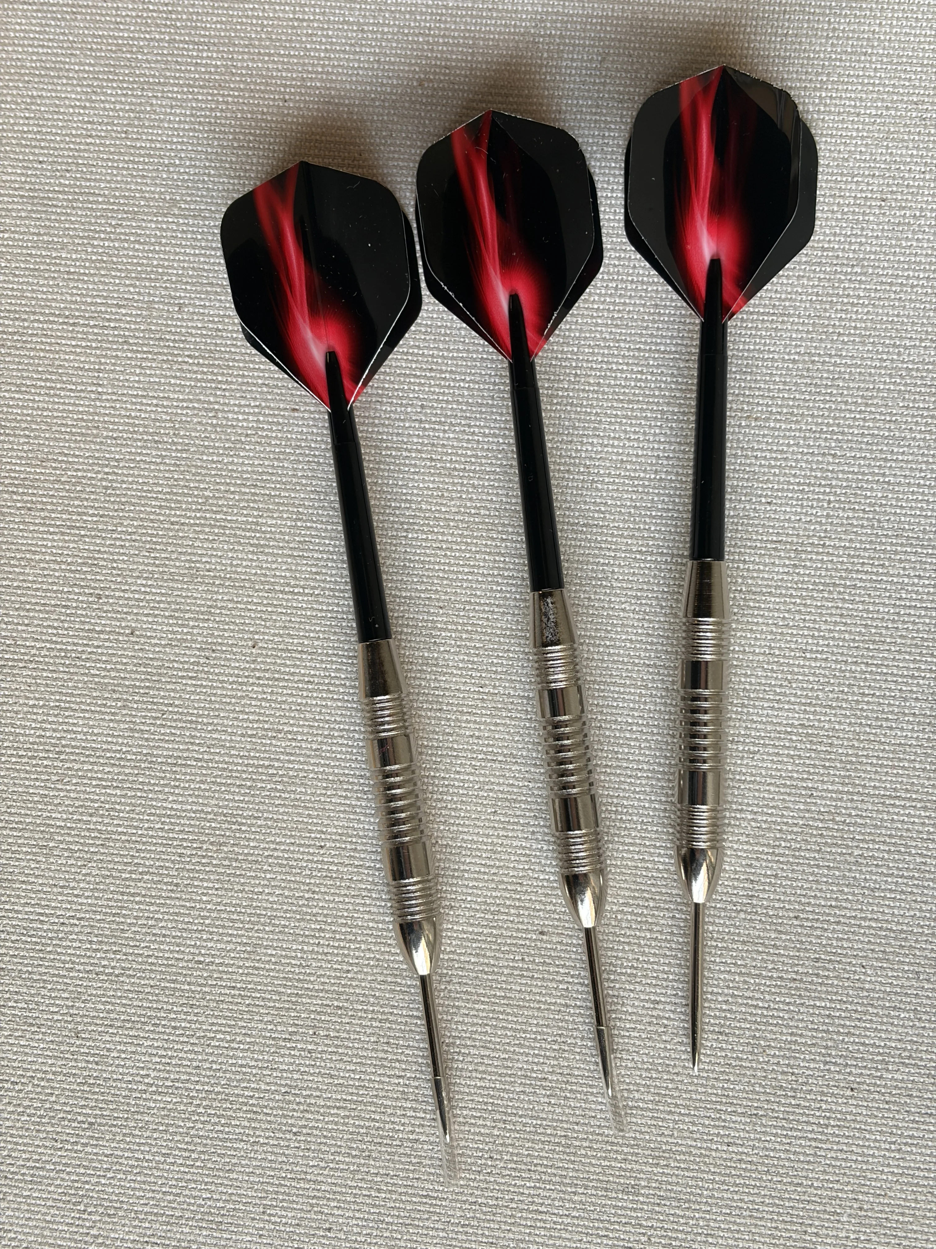 3pcs/1set Of about 24g Stainless Steel Dart Needle Anti-fall Rod Red Aurora Wing Adult Training Entertainment Games