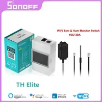 SONOFF TH Elite 16A/20A WiFi Smart Switch LCD Display Temperature And Humidity Monitoring Switch Smart Home Automation Module 1