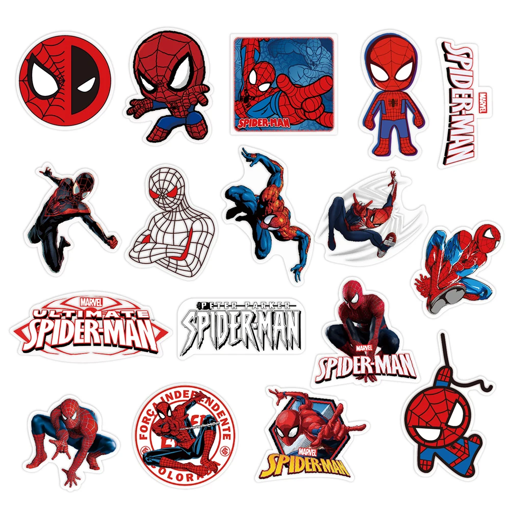 Pegatinas de dibujos animados de Disney Marvel para niños, Superhéroes,  Spiderman, botella de agua, monopatín, portátil, 10/30/50 piezas -  AliExpress