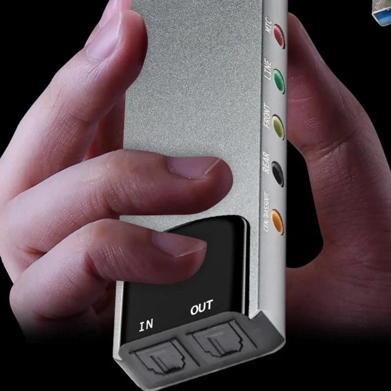 USB 사운드 인터페이스 전문적인 품질의 사운드 편집을 위한 마이크 입력, 라인 입력, SPDIF 광학이 포함된 외부 사운드 카드