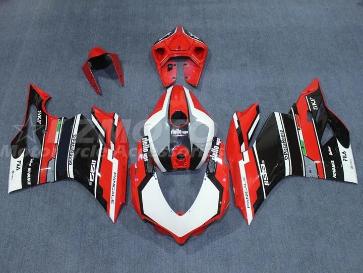 

Комплект обтекателей из АБС-пластика для Ducati Panigale 899 1199 2012 2013 2014 12 13 14, красный, серый, 4 подарка