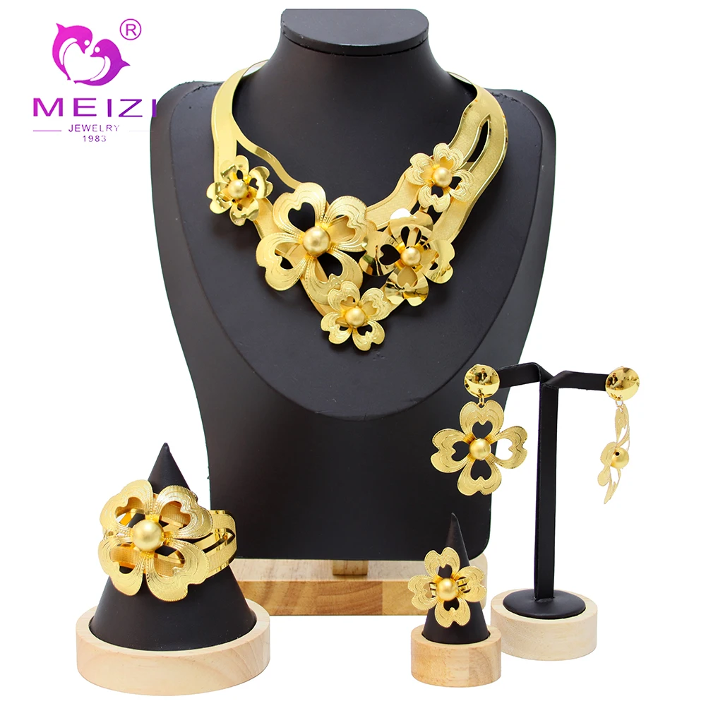 

MEIZI Jewelry Gold Jewelry 24k Original Luxury Quality Jewelry for Woman Accessories for Women Sets Set Dubai 14k 18k