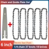 Chainsaw Blade 6 Inch 1/4"P 37 Drive Link Electric Saw Chainsaw Guide Bar And Saw Chain Set Rechargeable Saw Bar Carpentry Tools 1