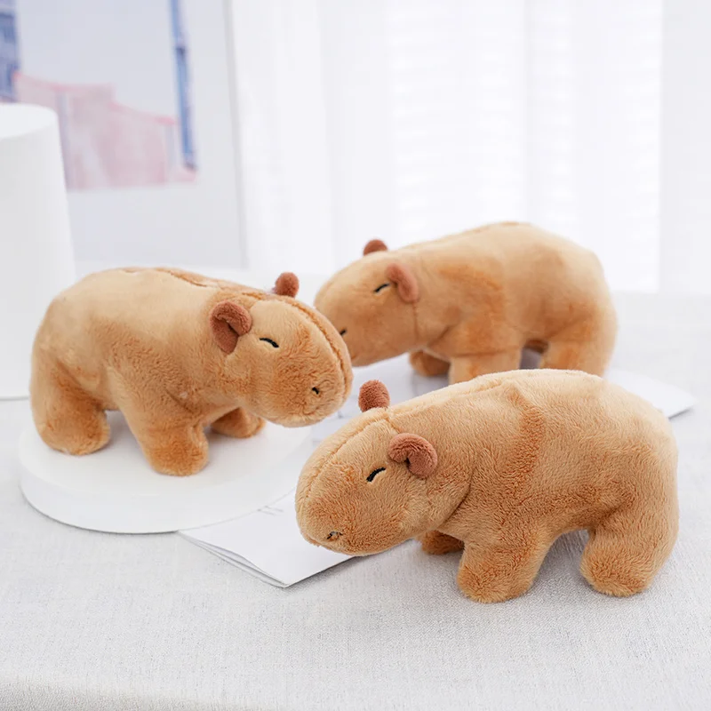 

17cm Cute Simulation Capybara Plush Toys Fluffy Capybara Doll Soft Stuffed Animal Toy Peluche Christmas Gift