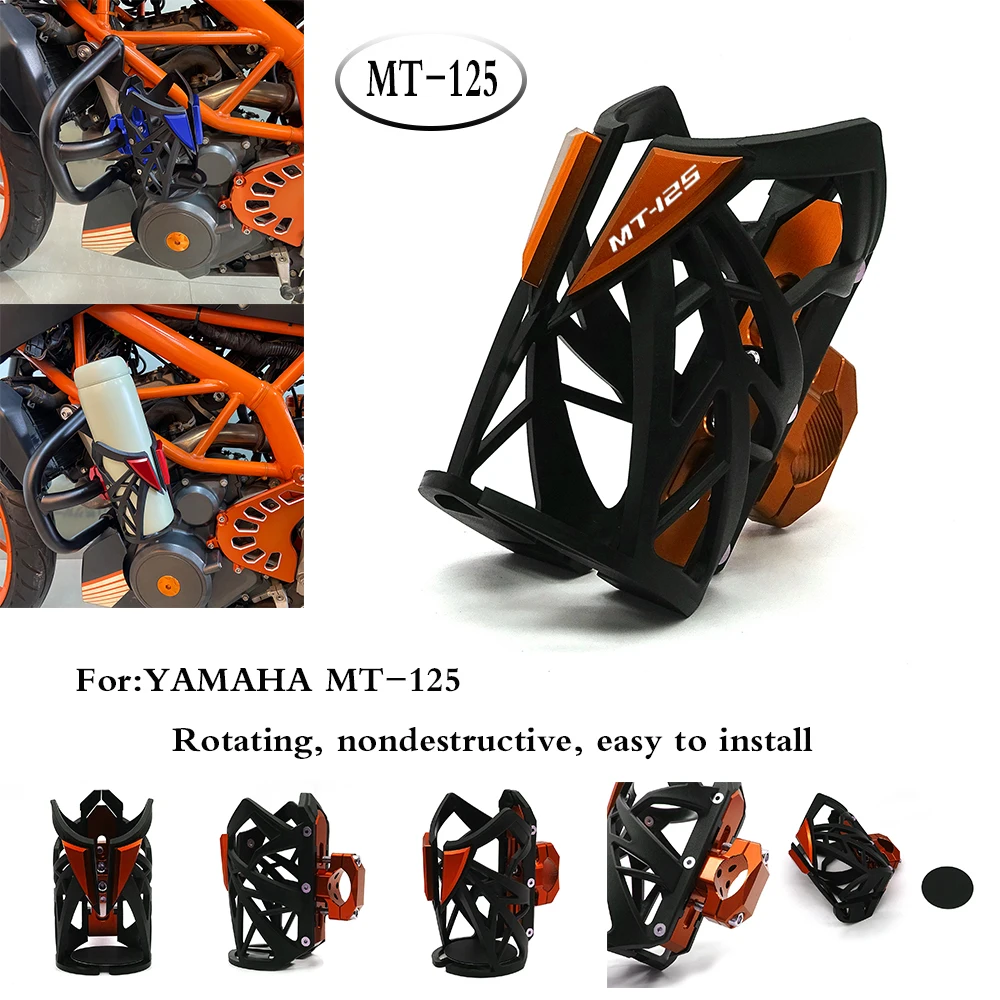 Per Yamaha Mt-125 Mt 125 Mt125 Moto Universale Bevanda Bottiglia D'Acqua Gabbia Portabicchieri Sdand Logo Mt-125