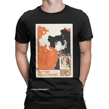 Cowboy Bebop Spike Spiegel T-Shirt For Men Anime Vintage Cotton T Shirts Round Neck Graphic T Shirts Plus Size Tops