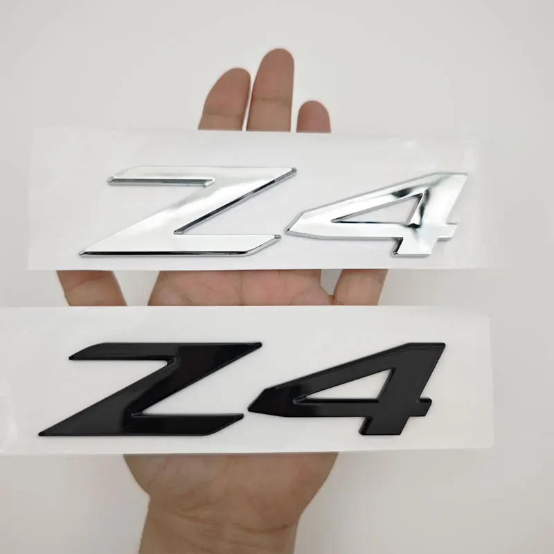 3D ABS Chrome Black Letters Z4 Logo Emblem Badge Car Rear Trunk Decal ...